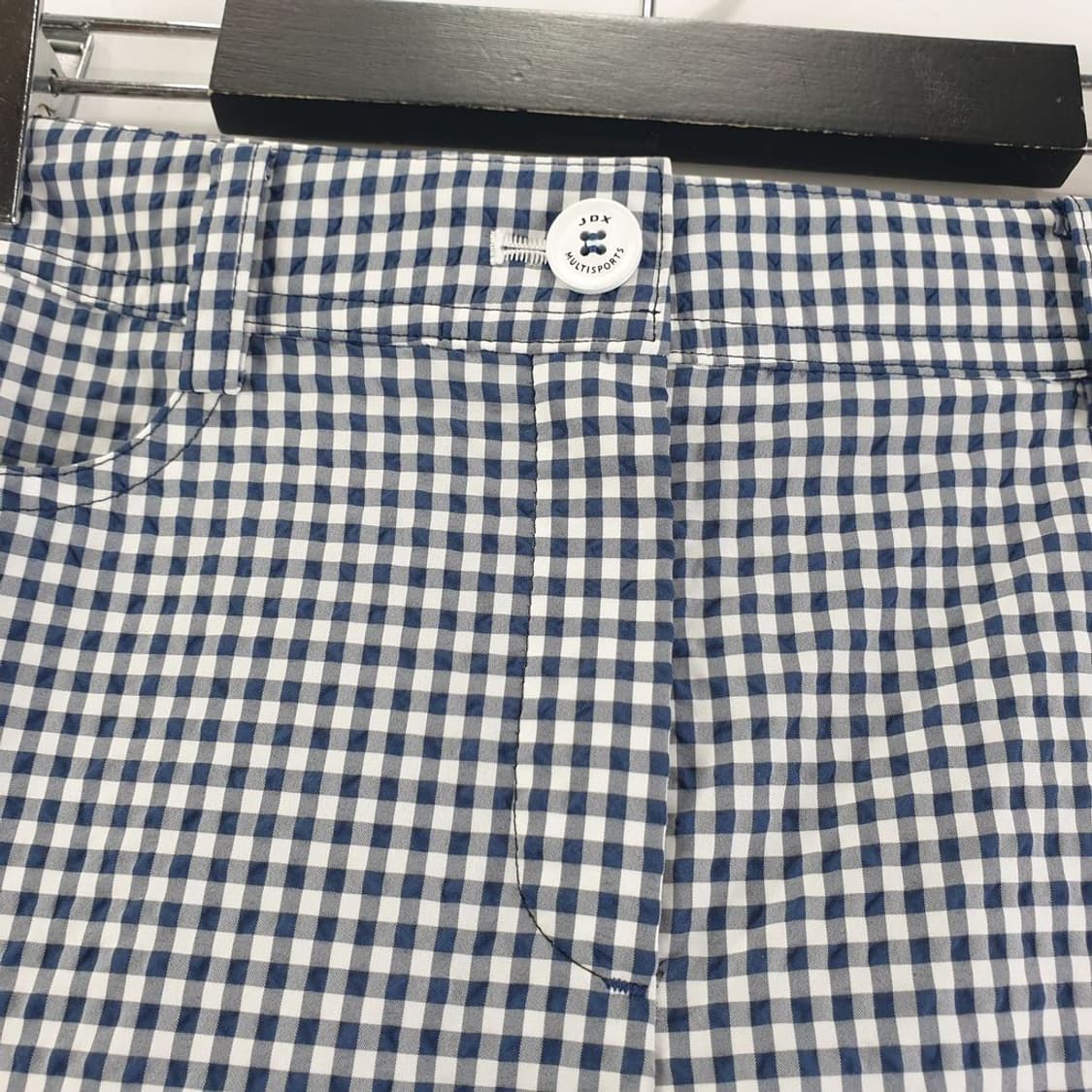 JDX 네이비 여자 체크 바지 70-92 N4993 상품이미지7
