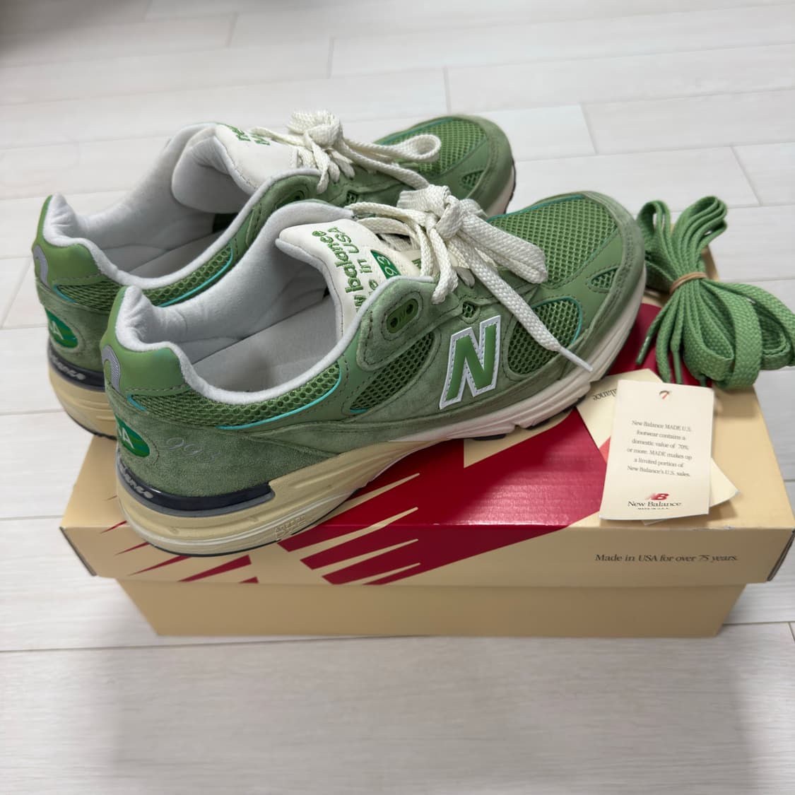 뉴발란스 993 차이브 씨솔트 260사이즈 상품이미지4