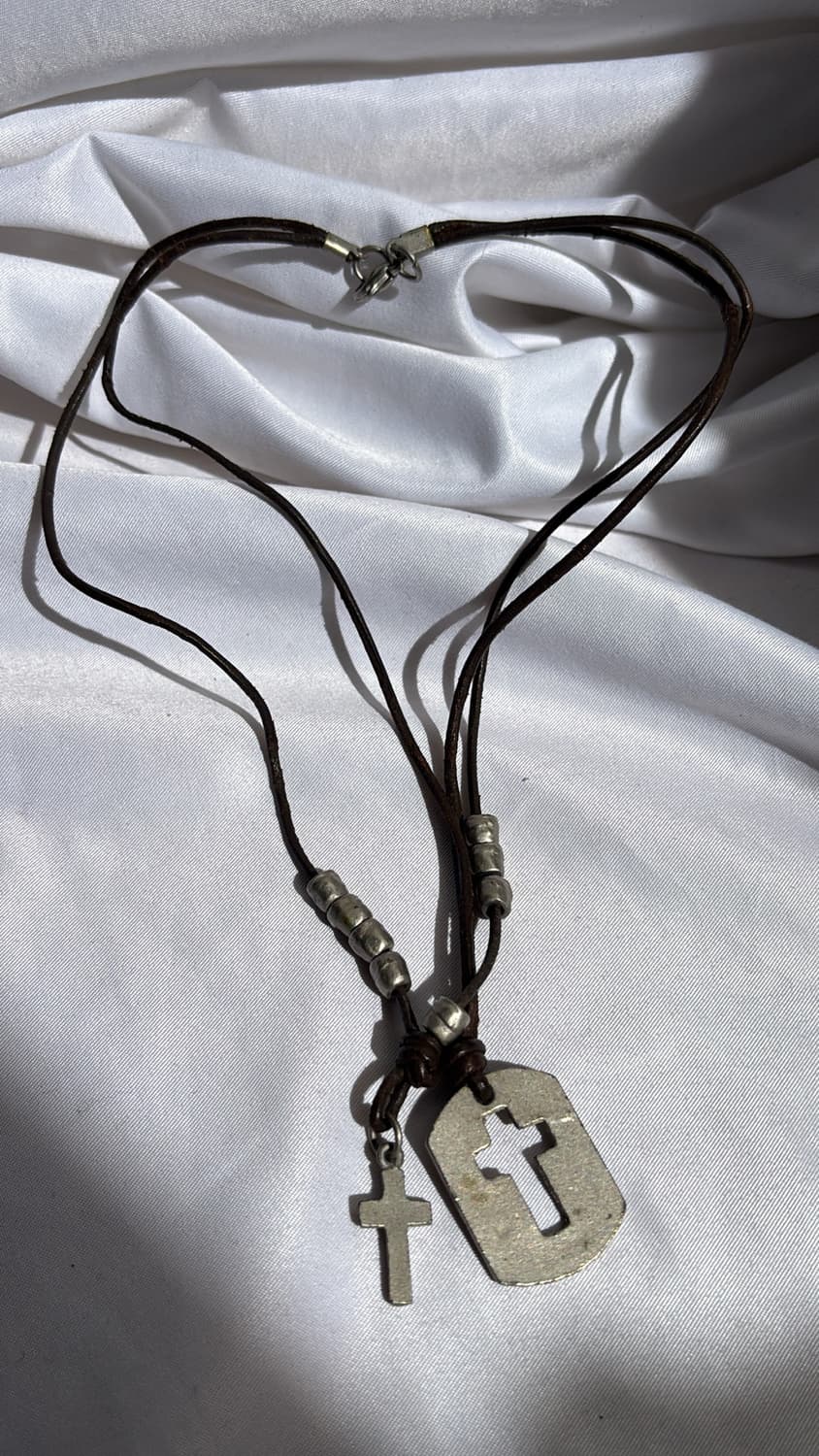 Vtg Double Cross Necklace  상품이미지4