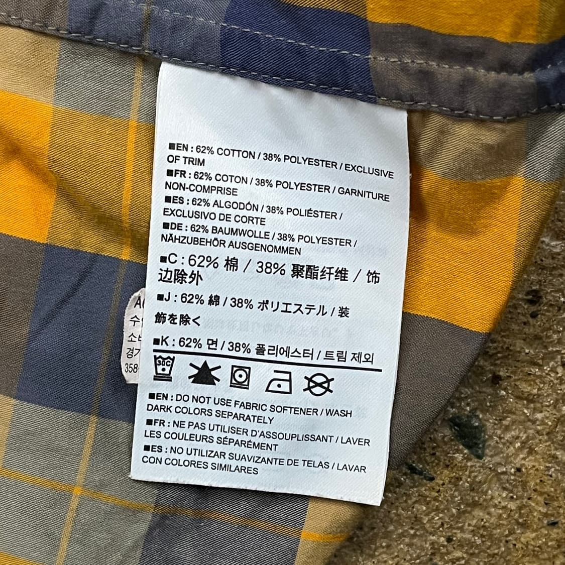 [정품/M] 아크테릭스 반팔 체크 셔츠 남방 b10 상품이미지5