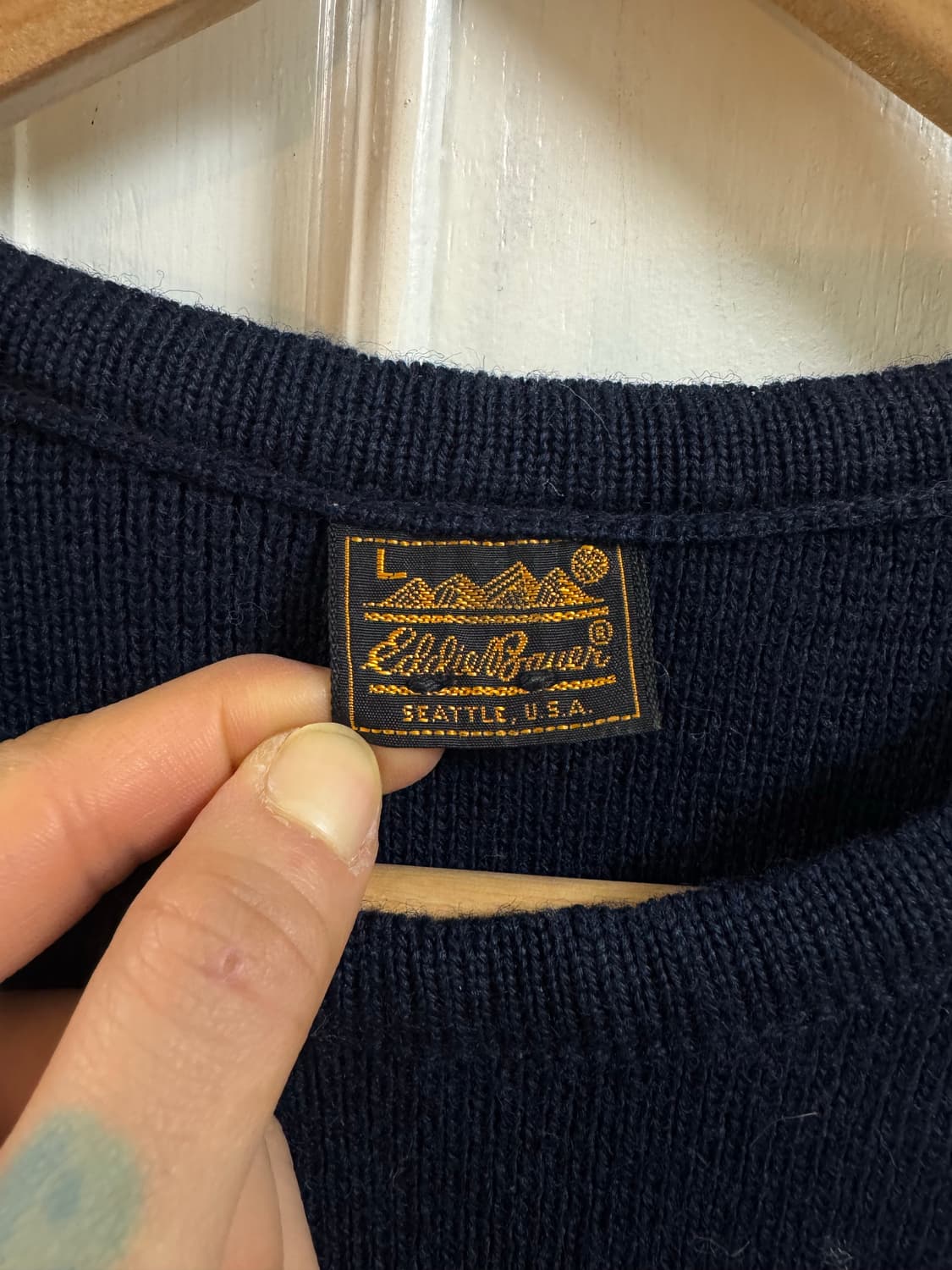 에디바우어 Eddie Bauer 네이비 니트 상품이미지2