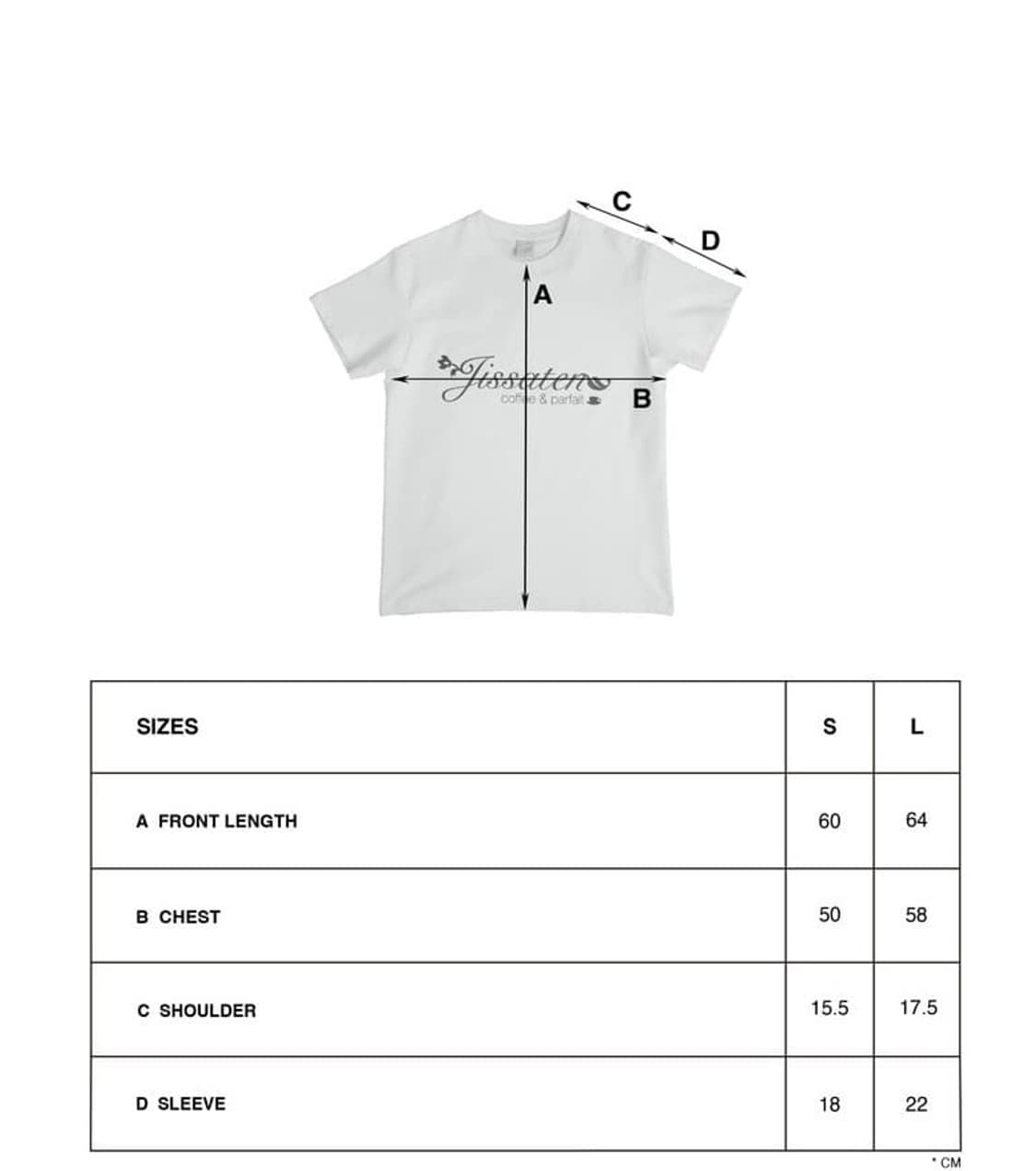 지초이 지프트샵 마켓 티셔츠 S 반소매 화이트 상품이미지2