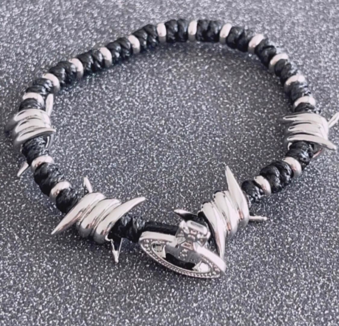 비비안웨스트우드 아카이브orb 쇠사슬 레더 체인 브레이슬릿 팔찌 상품이미지5