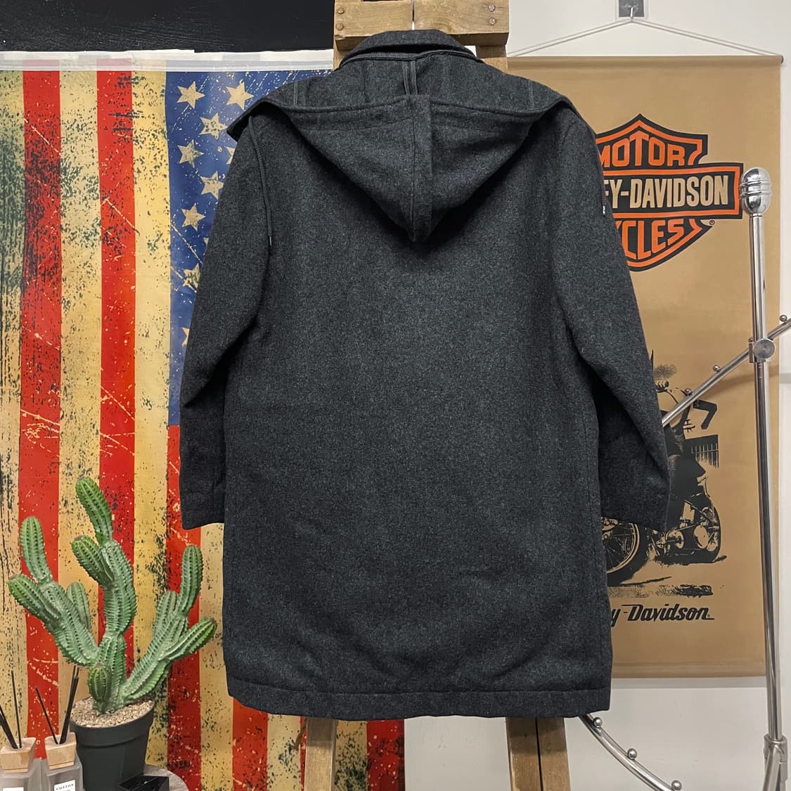 90s 맥그리거 울 모직 집업 더플 코트 떡볶이 코트 상품이미지2