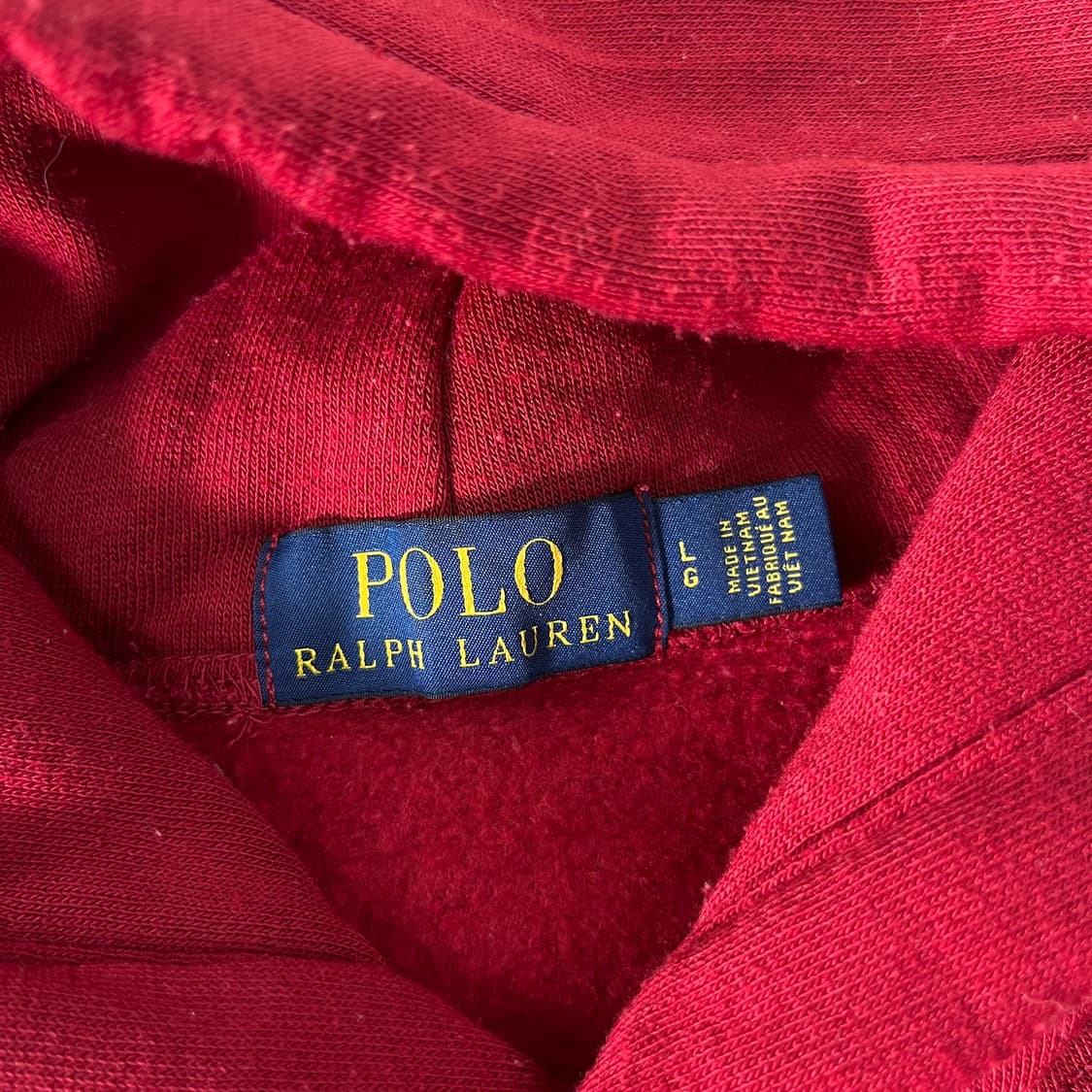 105 폴로랄프로렌 스펠아웃 성조기 버건디 후드티 상품이미지3