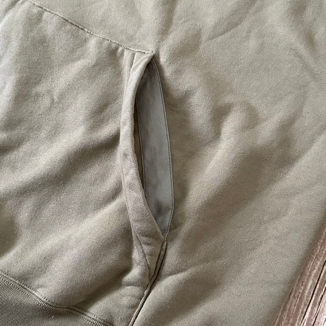 unfil 언필 라이트 웨이트 라글란 스웻 후드 5 사이즈 카키 색상 상품이미지7