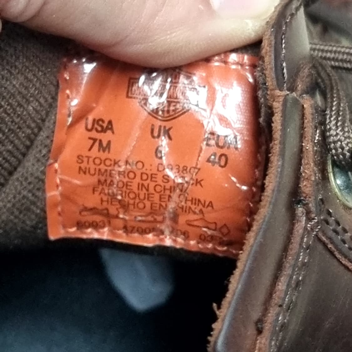 할리데이비슨 가죽 브라운 워커 부츠(uk6) 상품이미지9
