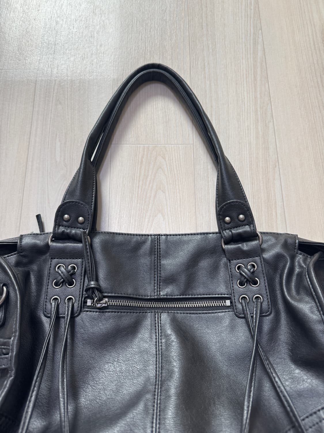 벨티드 워싱 레더백 (BLACK) F25QE990 상품이미지5