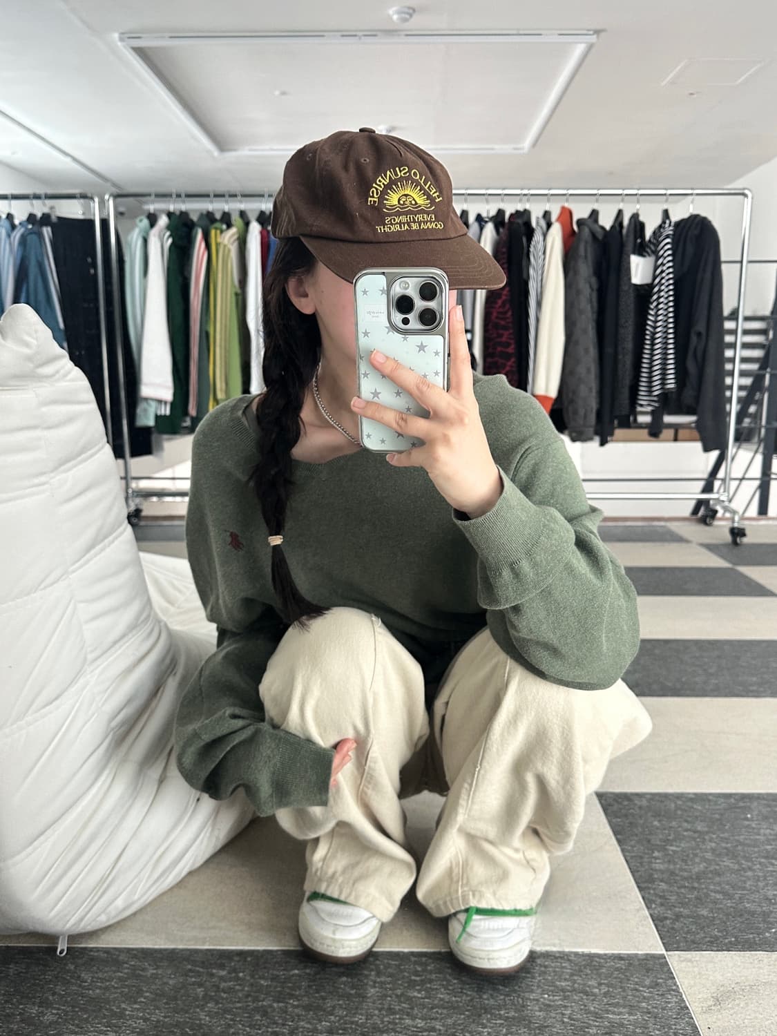 폴로 랄프로렌 피스타치오 V넥 피마코튼 니트 상품이미지8