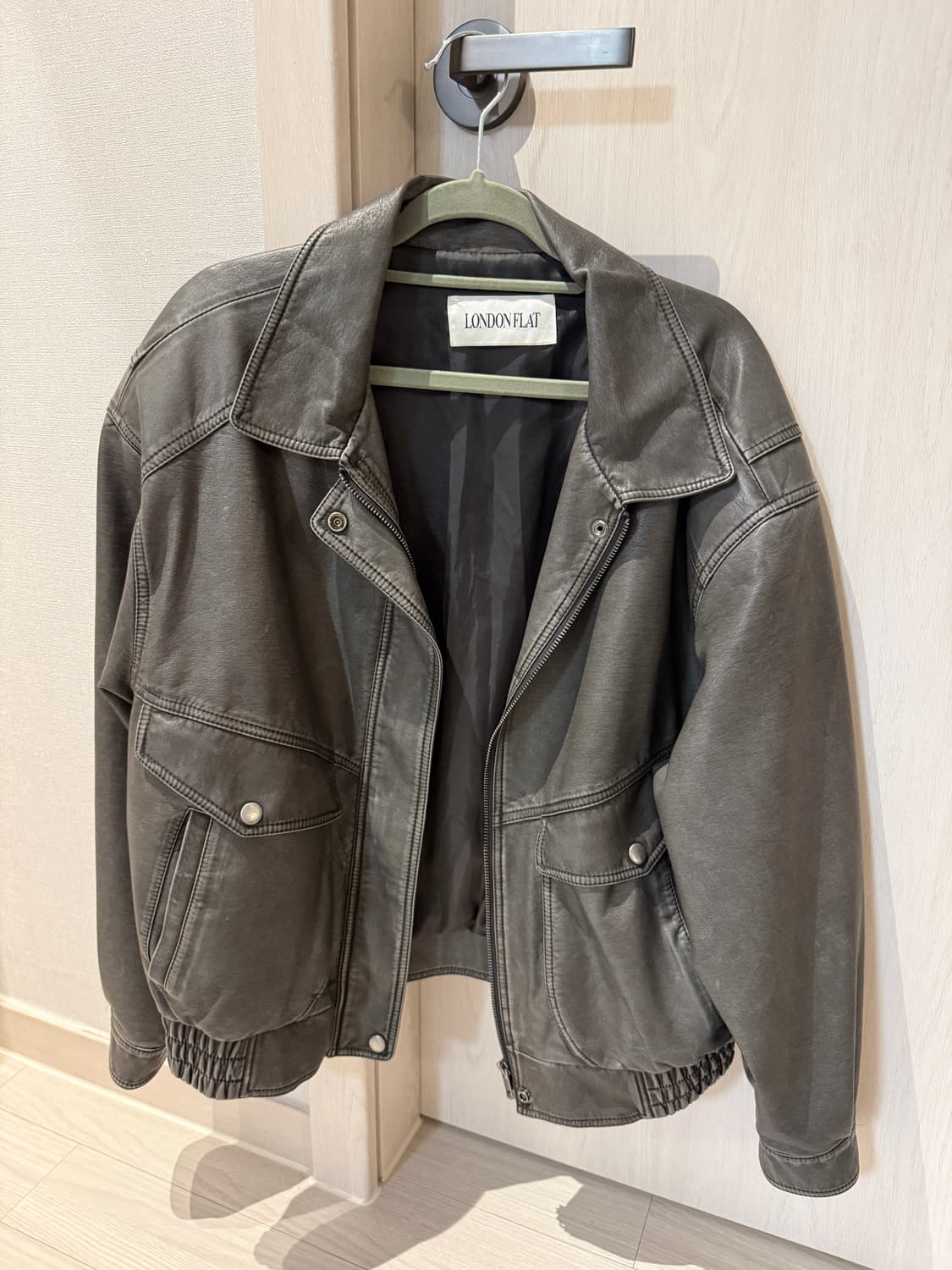 런던플랏 바이커 워싱 자켓 상품이미지3