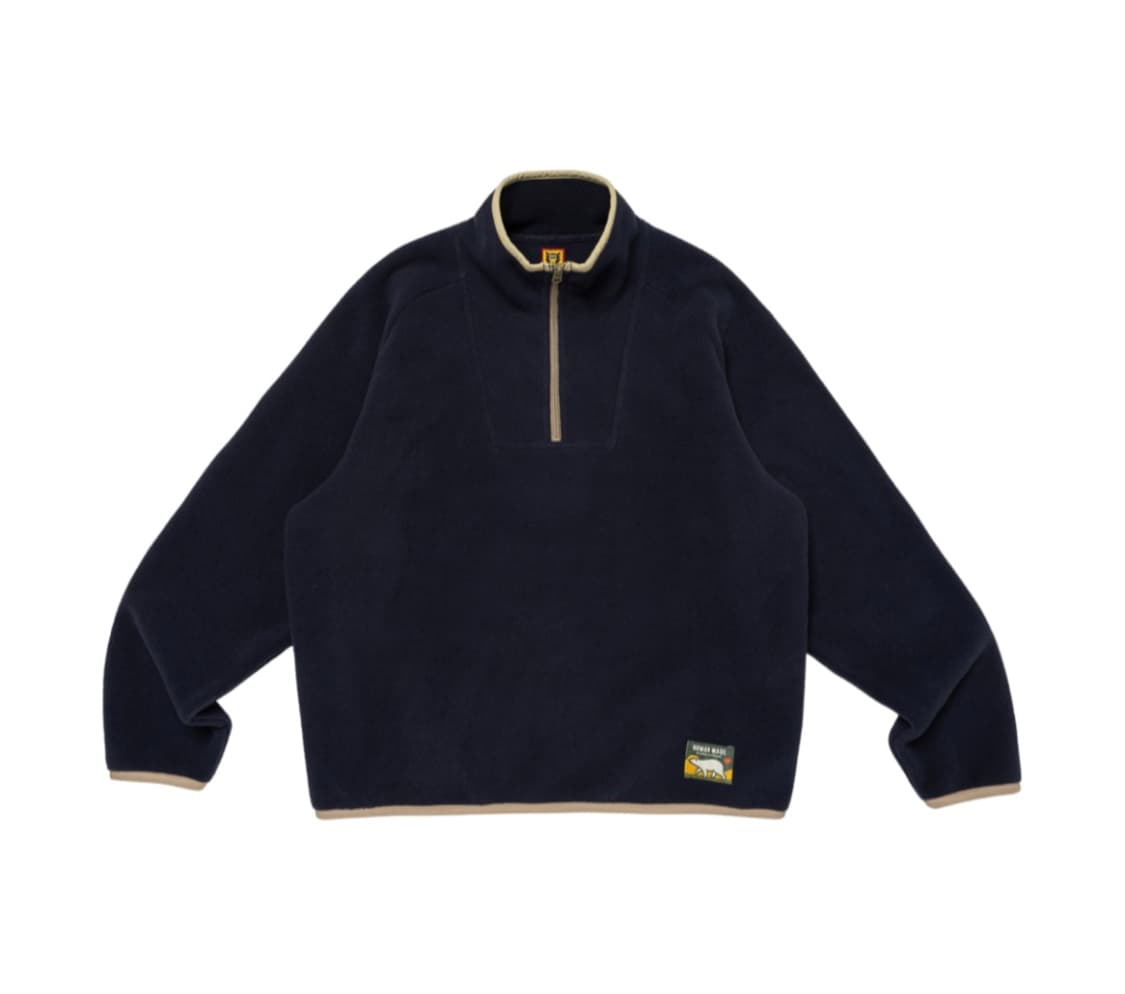 [L]휴먼메이드 하프집업 후리스 네이비 상품이미지1