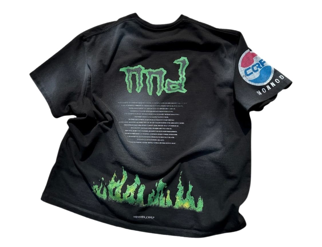 [2] 논노드 소프트 드링크 티셔츠 워시드 블랙 상품이미지1