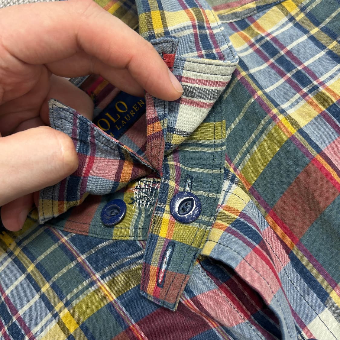 폴로 신형 마드라스 셔츠(M) 상품이미지8