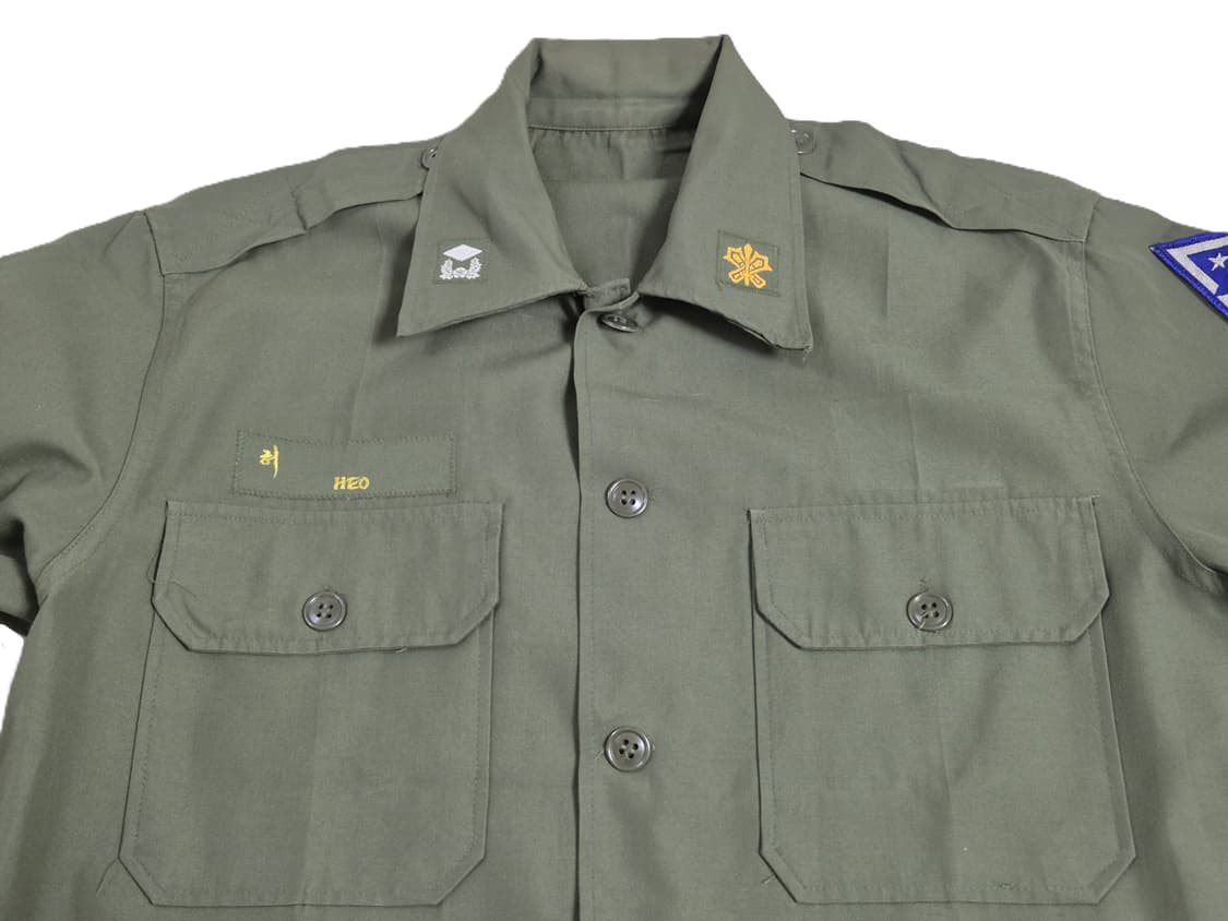 육군 구형 3사단 보병 소위 민무늬 전투복 상의 자켓 (XL) 상품이미지6