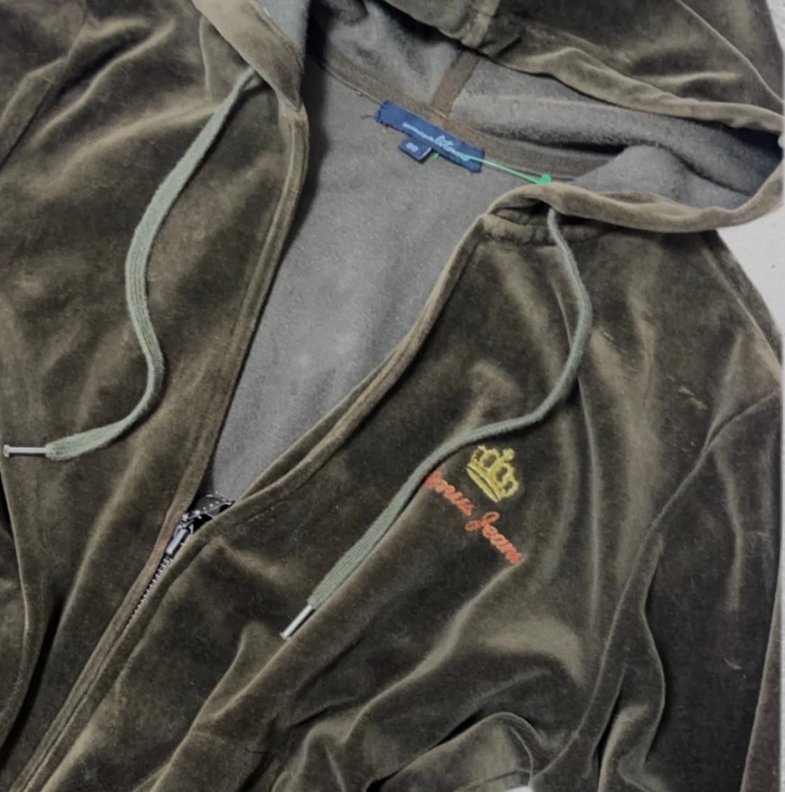velvet cropped hooded jacket 상품이미지2