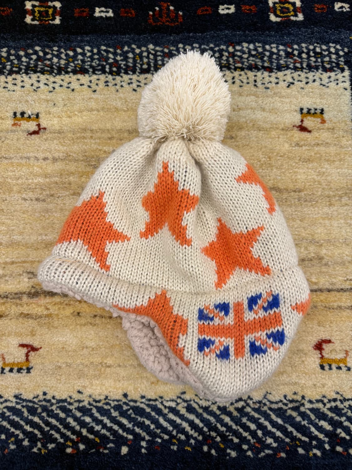 빈티지 별 니트 이어플랩 비니 상품이미지1