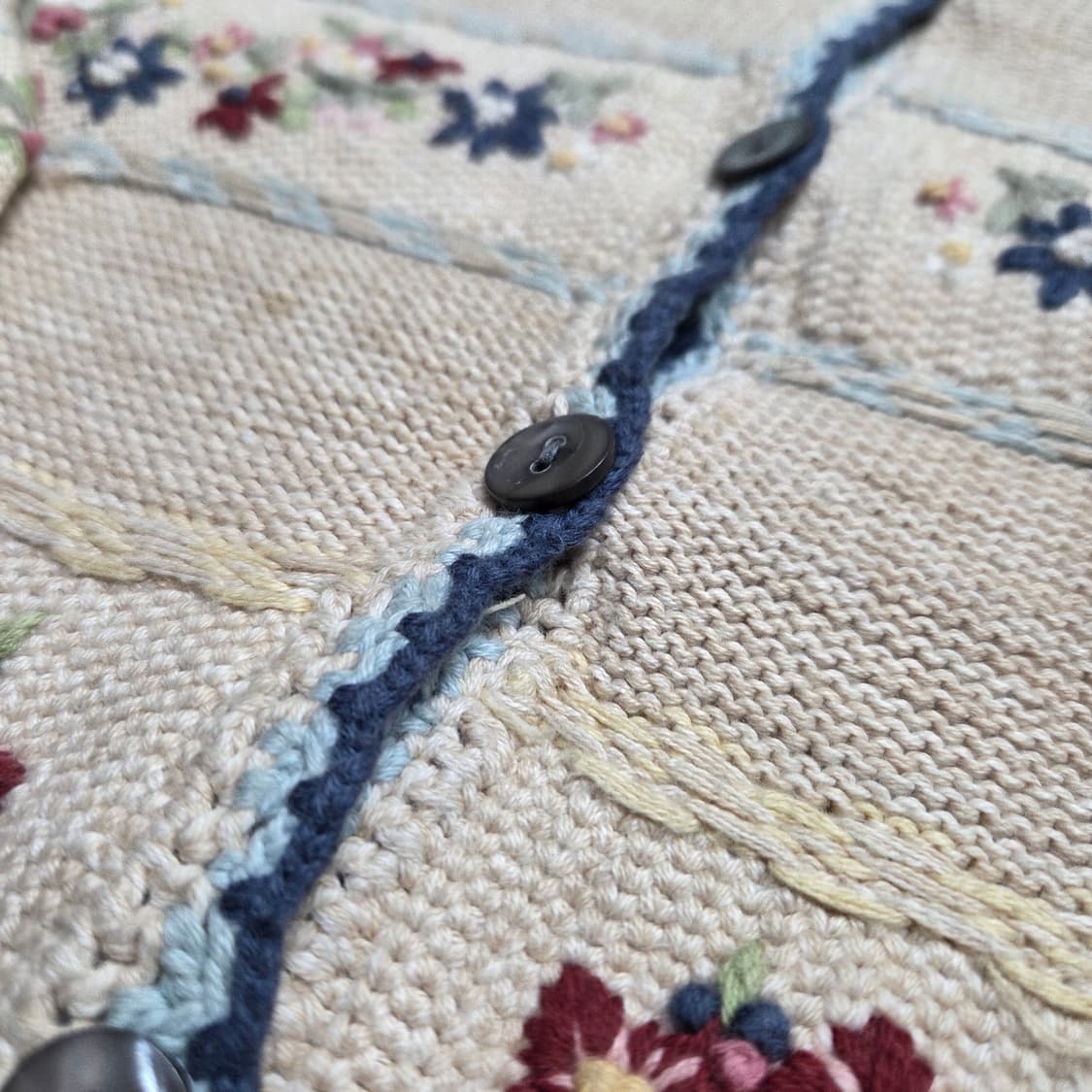 LAURA ASHLEY 로라애슐리 빈티지 꽃 자수 가디건 상품이미지3