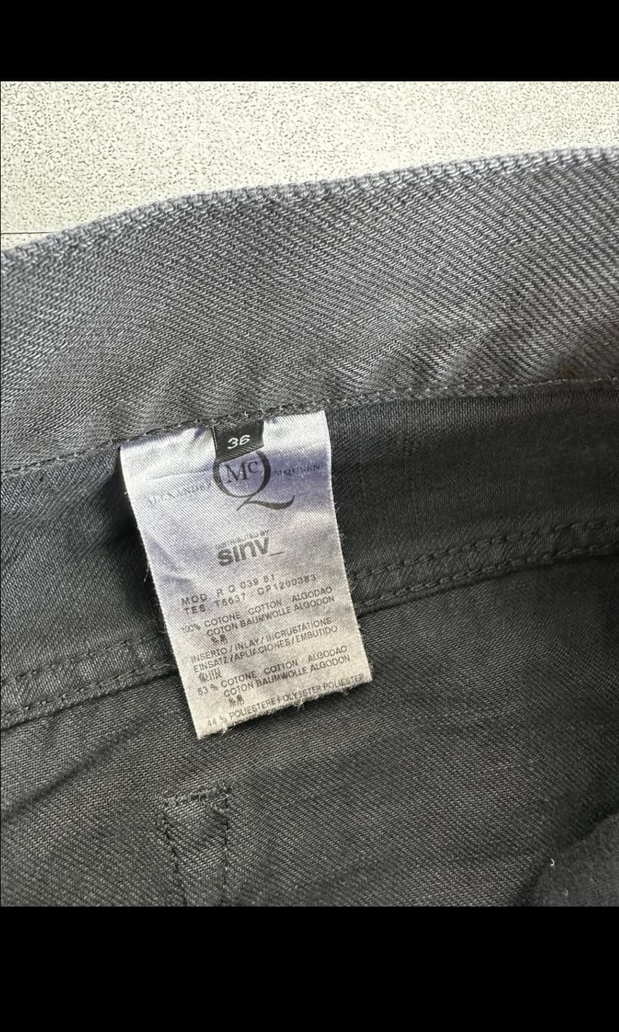 알렉산더 맥퀸 디스트로이드 블랙 진 상품이미지6