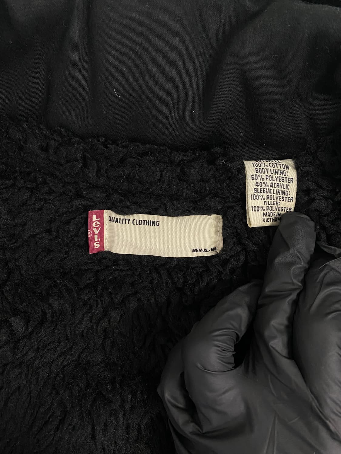 리바이스 Levis 양털 블랙 헌팅 바이커 워크자켓 XL 상품이미지6