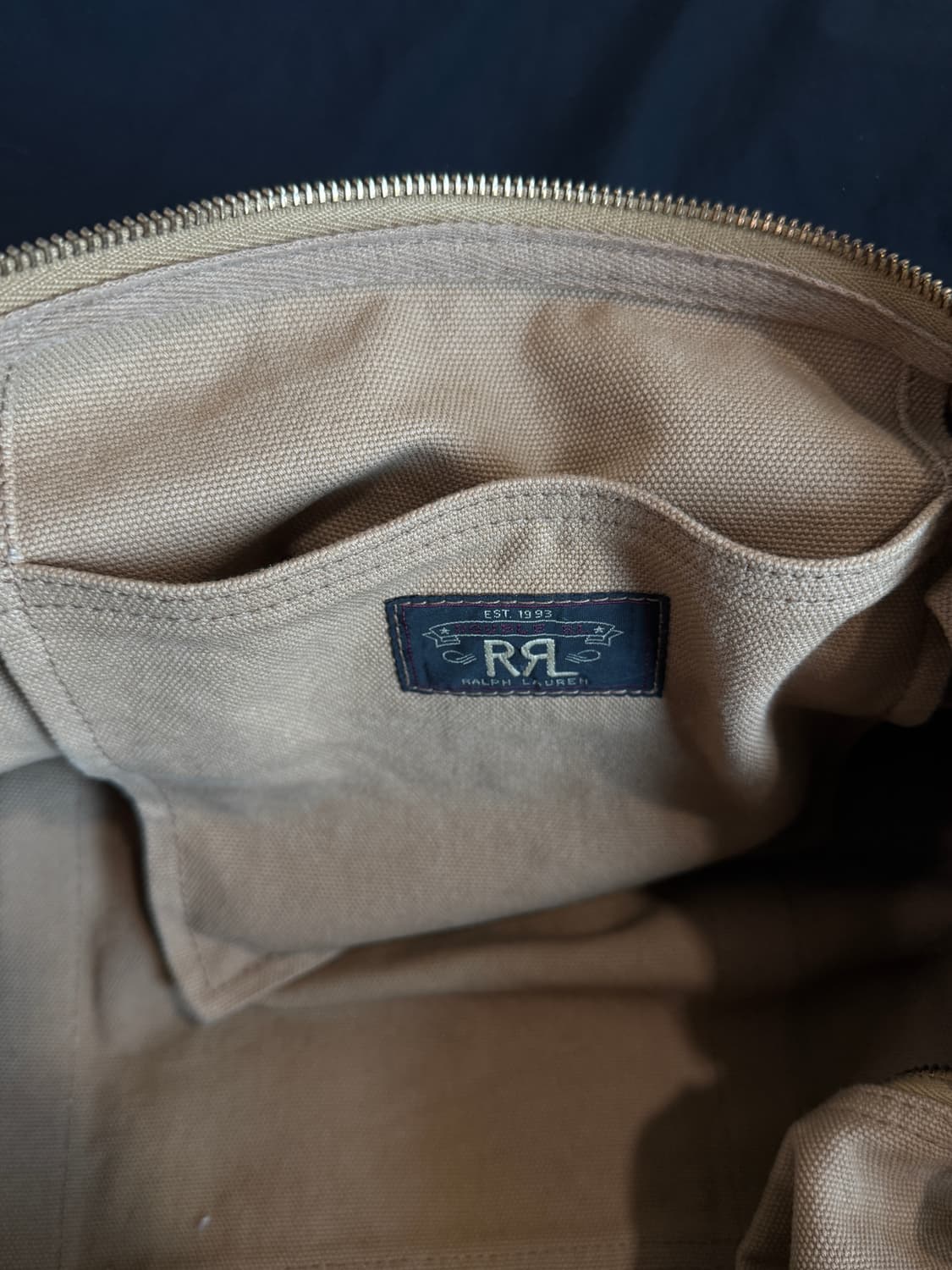 rrl 레더트림 캔버스 더플 백 상품이미지2