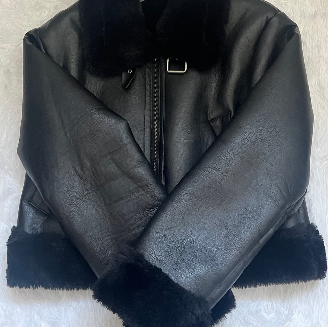 키튼 무스탕 자켓 블랙 상품이미지3