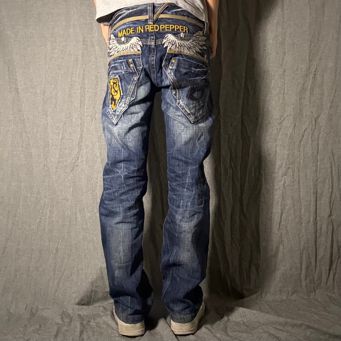 레드페퍼 날개자수 데님 상품이미지1