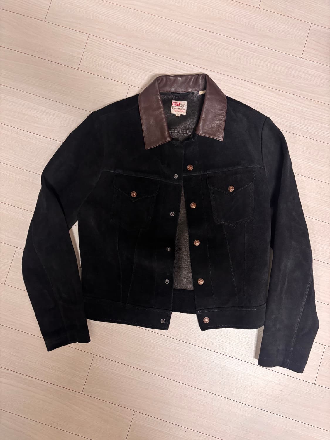 (Ssize) lvc 스웨이드 웨스턴 트러커 가죽자켓 상품이미지1