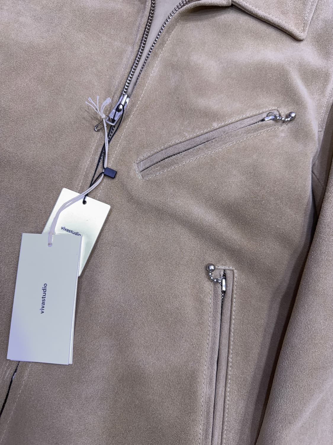 비바스튜디오 언발란스 스웨이드 싱글 라이더자켓 M 상품이미지7