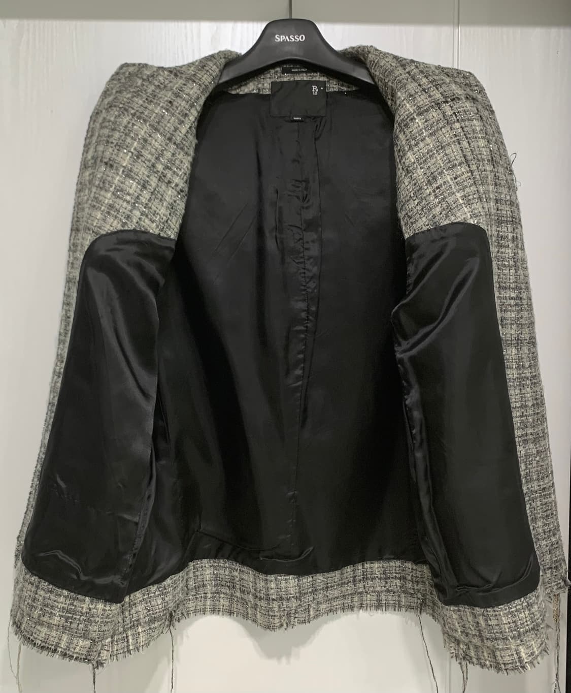 [S] R13 트위드 자켓 그레이 알써틴 상품이미지7