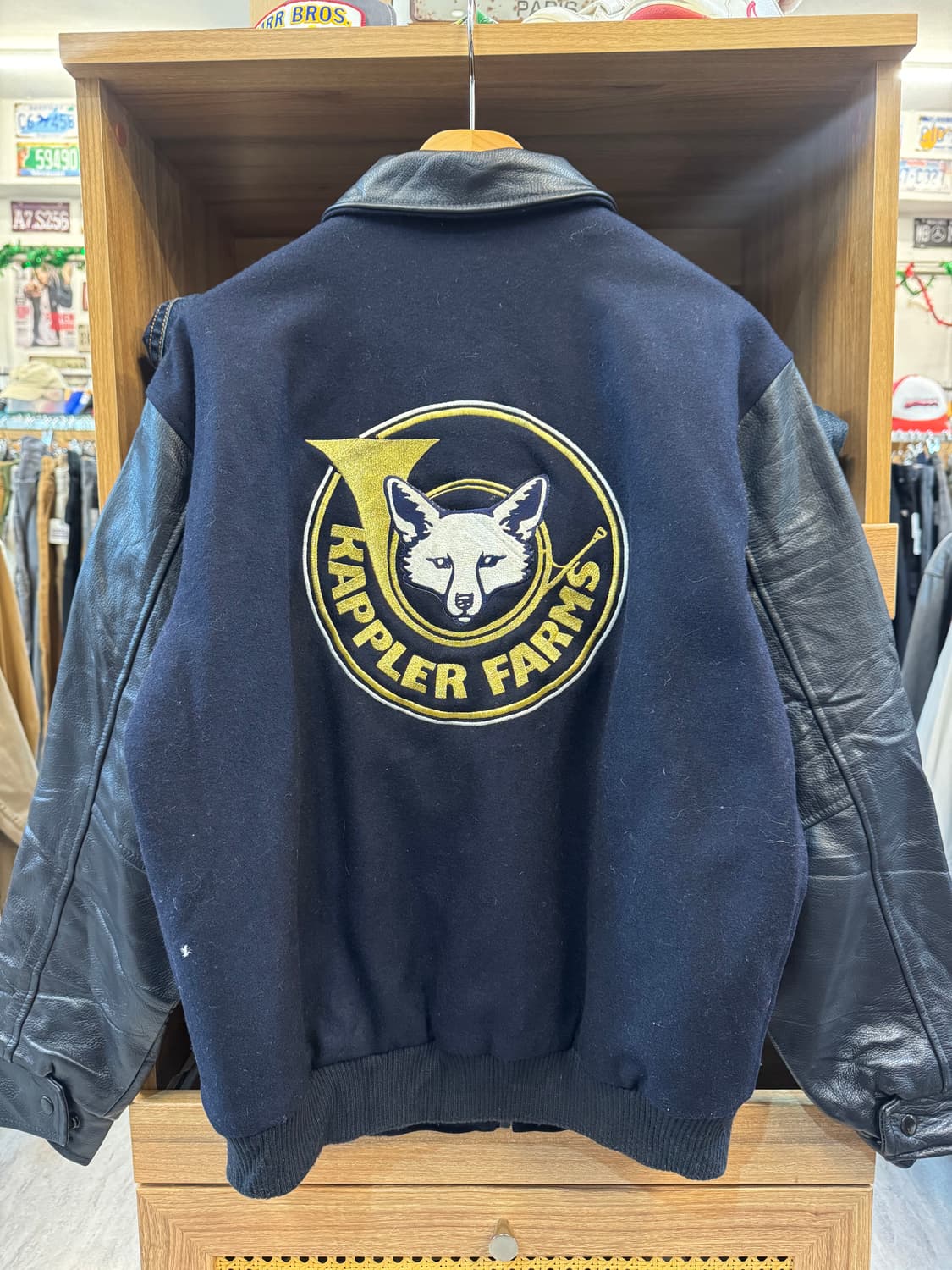 USA 빈티지 레더 바시티자켓 B57 상품이미지4