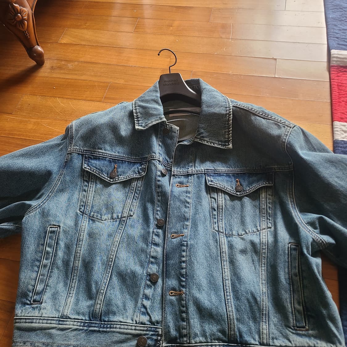 깡 플랙 콜라보 데님자켓 중청 xl 상품이미지1