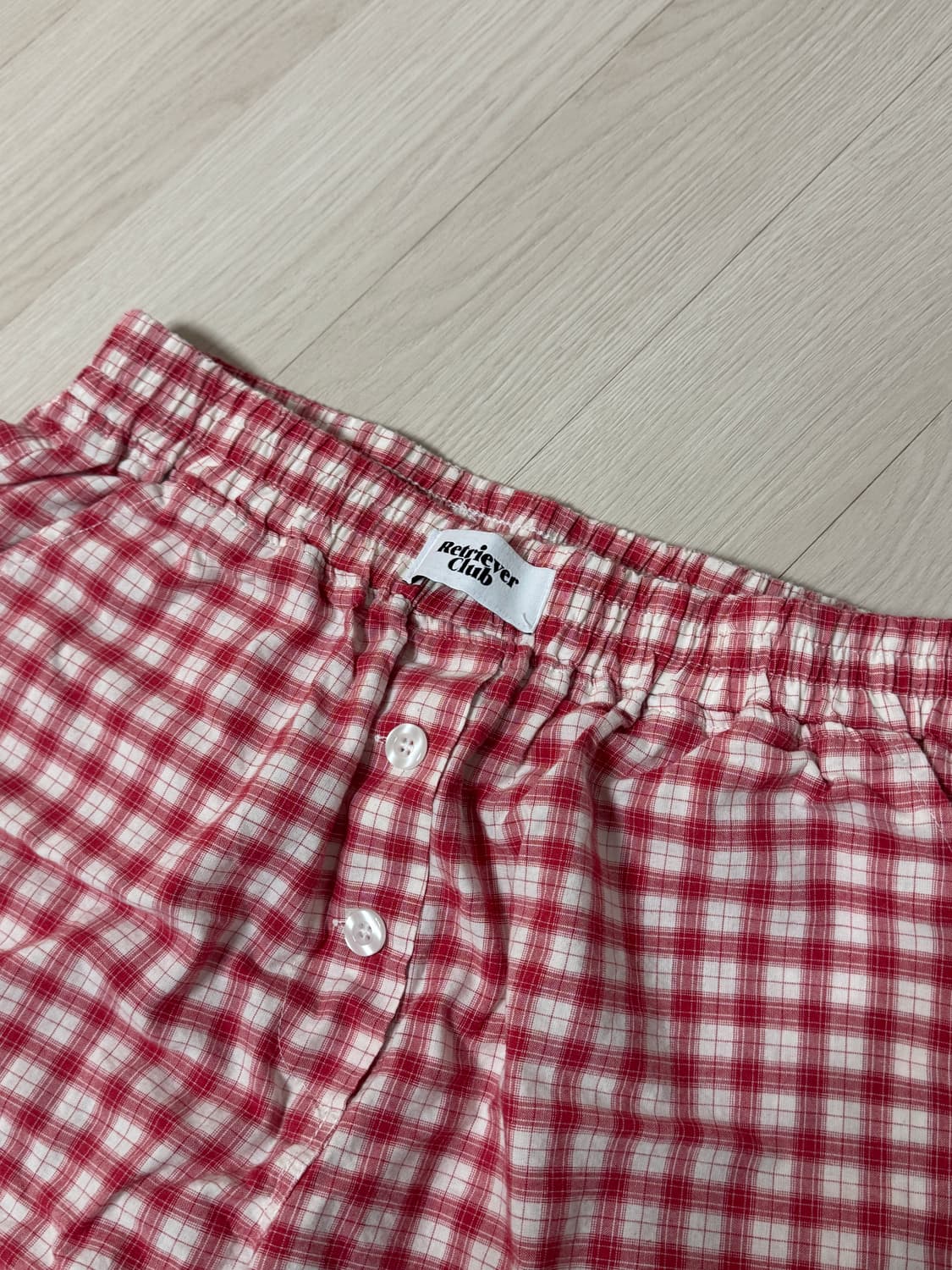 리트리버클럽 체크 반바지 상품이미지3