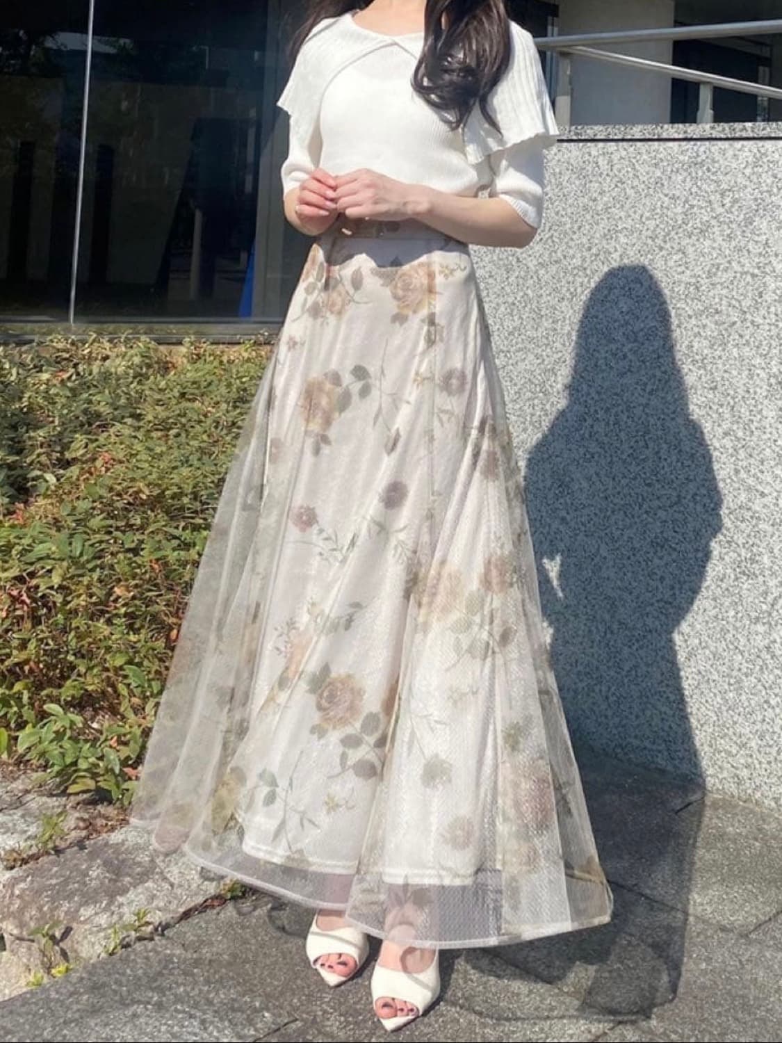 grl 그레일 플라워 튤 스커트 플레어 스커트 /스나계히메카지모리걸양산형 상품이미지1