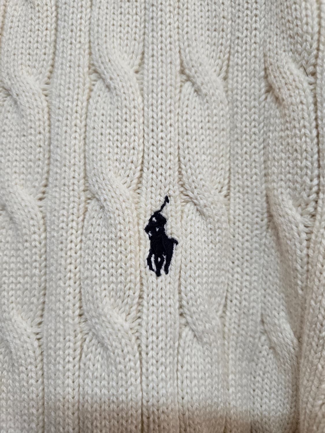 폴로 랄프로렌 정품 남성 크림 케이블 니트 상품이미지4