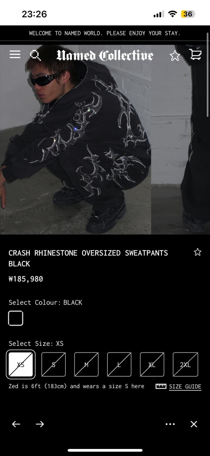 네임드콜렉티브 라인스톤 스웻팬츠 상품이미지6