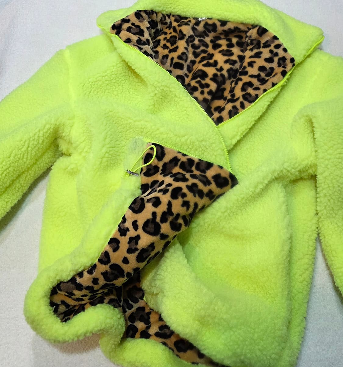 형광 뽀글이 집업 상품이미지3