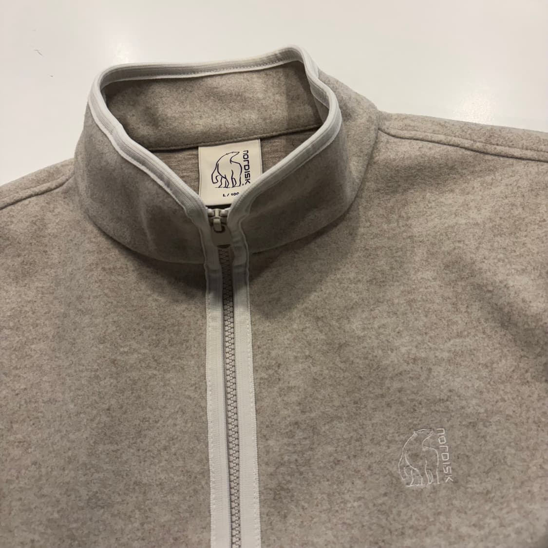 [L] 23FW 노르디스크 플리스 집업 자켓 아이보리 D492 상품이미지3