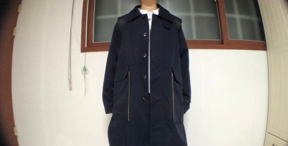 네이비 면 코트 상품이미지1