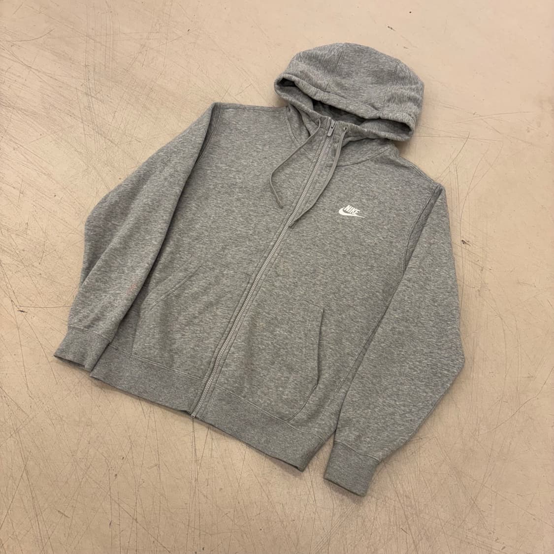 나이키 스몰로고 그레이 후드집업 상품이미지1