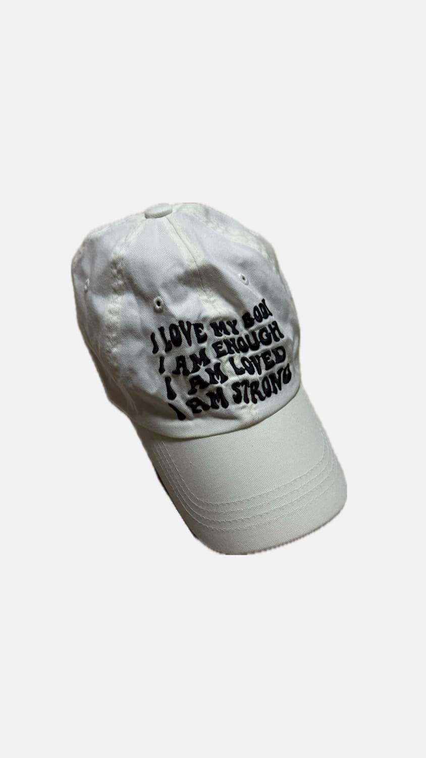 아이보리 레터링 볼캡 상품이미지1