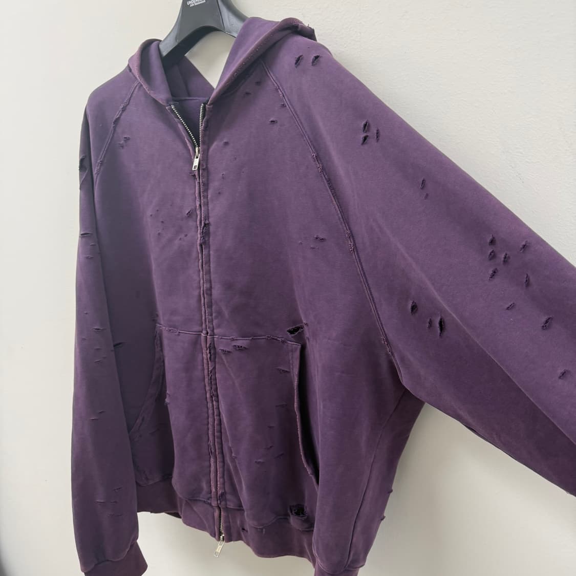 디스트로이드 후드집업 (vintage purple) 상품이미지4