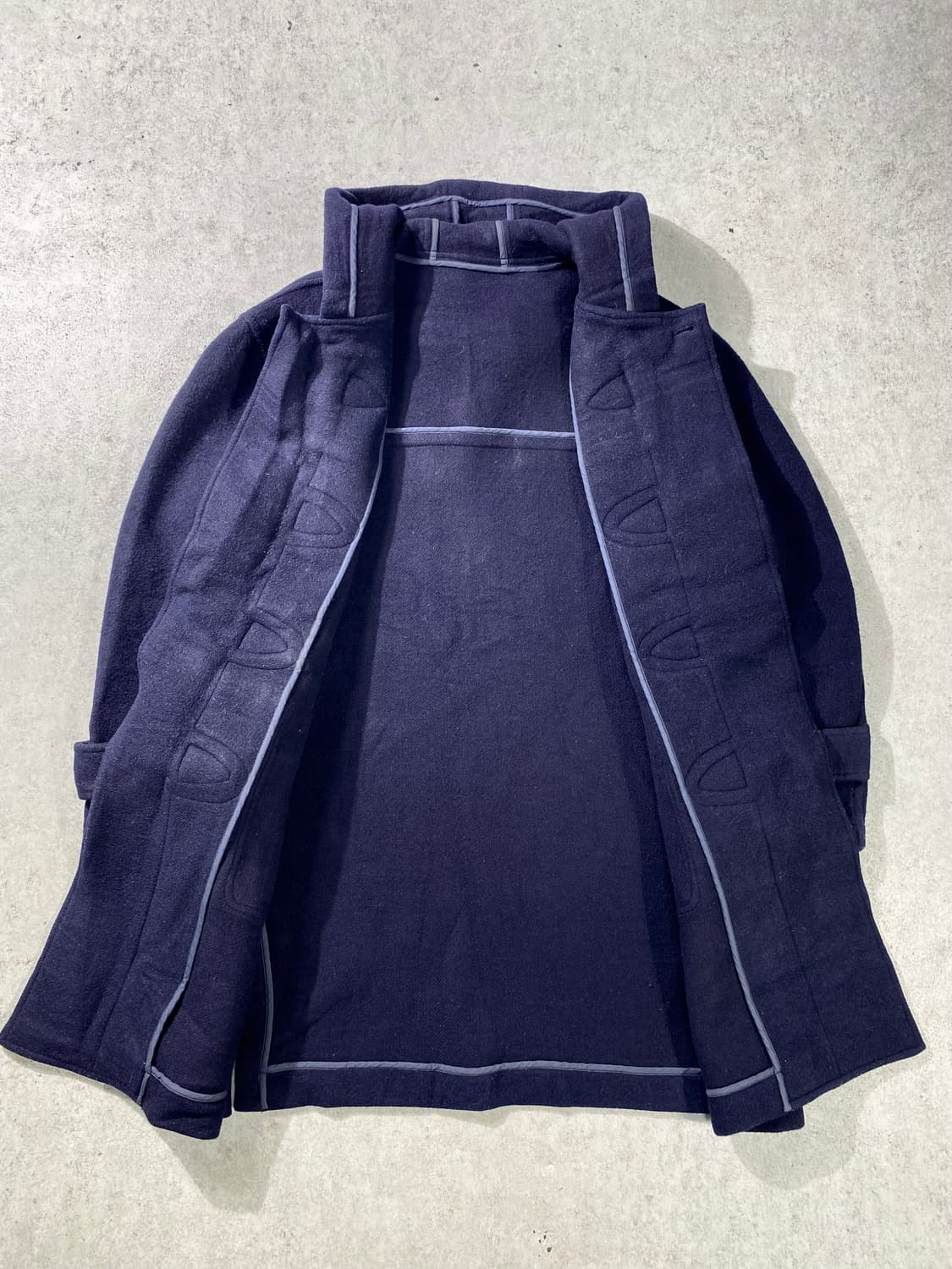 [F] 90s VAN JAC 반작 재팬 메이드 네이비 울 더플코트 상품이미지4