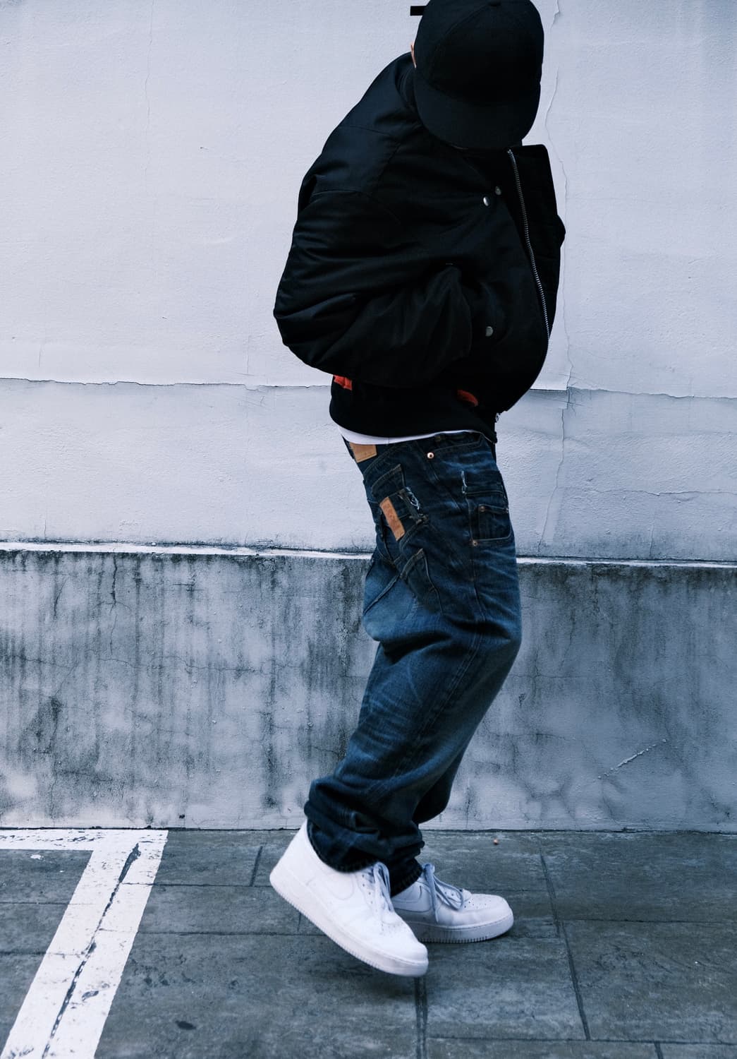 준야와타나베 리바스 25SS 더블레이어드 새깅 인디고 데님 상품이미지4