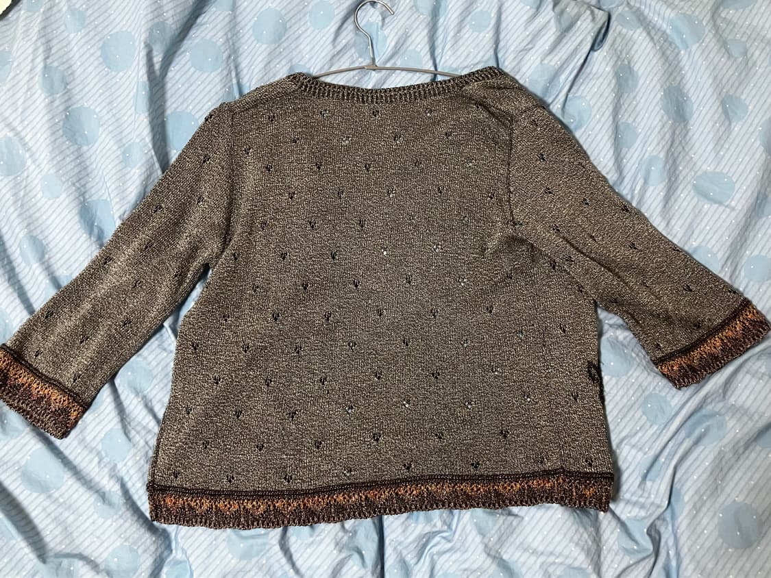 Vintage / rose-pattern cardigan 상품이미지2