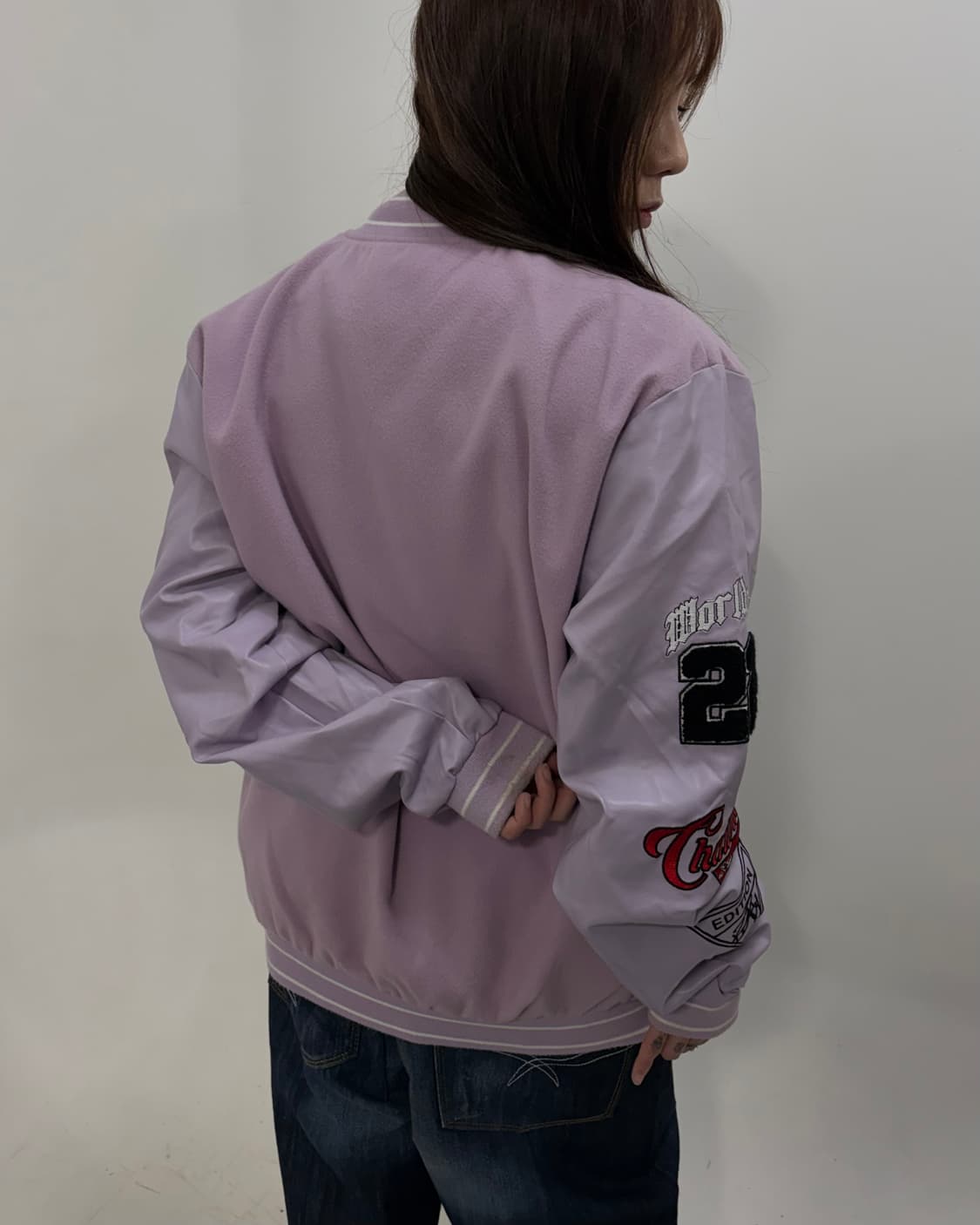 90s 올드스쿨 빈티지 패치 레더 바시티 jk 상품이미지2