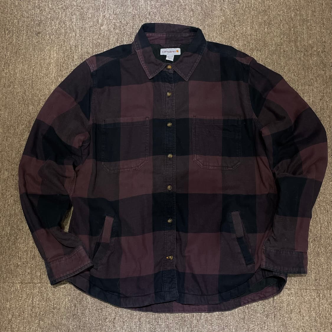 (L) Carhartt 칼하트 플란넬 체크 셔츠 상품이미지1