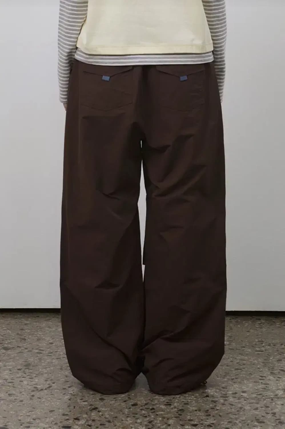 오헤시오 팬츠 EFFECT NYLON PANTS, BROWN 상품이미지2