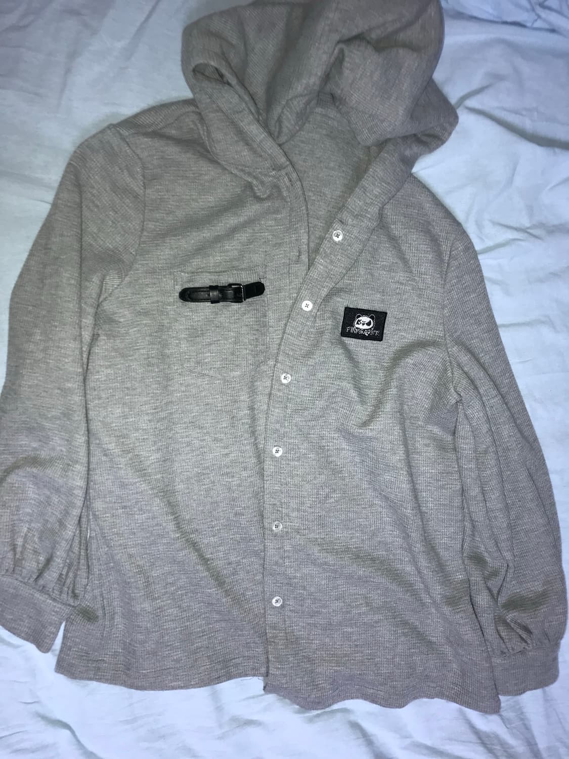 판다 중브 귀여운 니트 후드 가디건 빈티지 상품이미지2