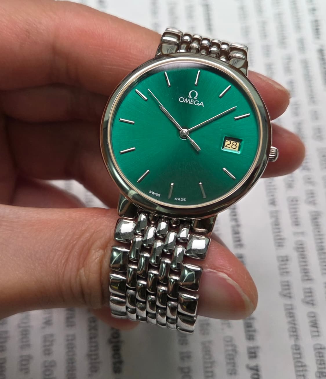 빈티지 오메가 드빌 동전쿼츠 그린썬레이 싱글데이트 쓰리침 ver. 상품이미지4