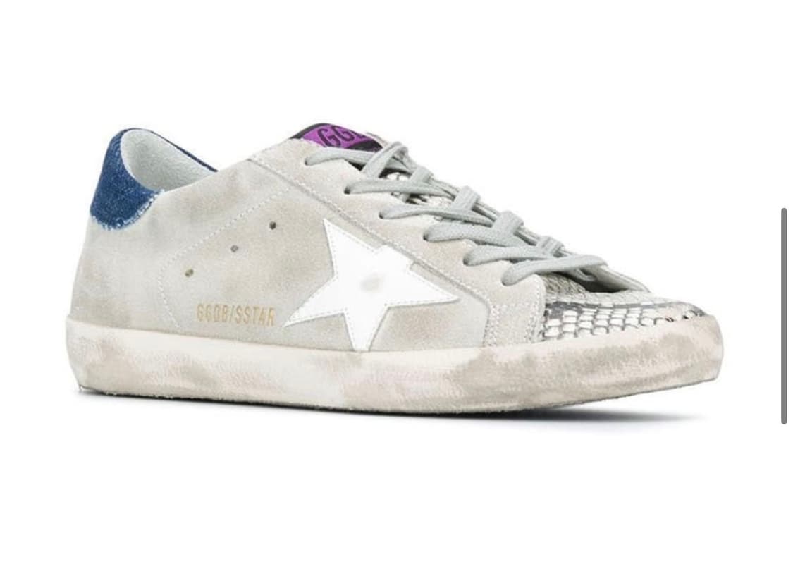 새상품(230)골든구스 슈퍼스타 스웨이드 블루 화이트 36 상품이미지8